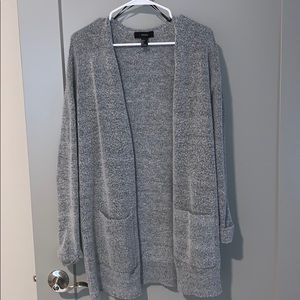 Gray oversized cardigan